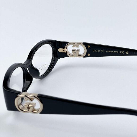 Gucci GG1693O 001 BRAND NEW Eyeglasses Black Oval Women - Picture 9 of 12